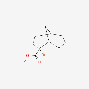 molecular formula C11H17BrO2 B14628355 Methyl 2-bromobicyclo[3.3.1]nonane-2-carboxylate CAS No. 54674-63-4