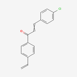 molecular formula C17H13ClO B14628434 3-(4-Chlorophenyl)-1-(4-ethenylphenyl)prop-2-en-1-one CAS No. 54972-30-4