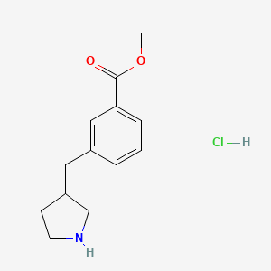 molecular formula C13H18ClNO2 B1462846 Methyl 3-(3-pyrrolidinylmethyl)benzoate hydrochloride CAS No. 1187172-07-1