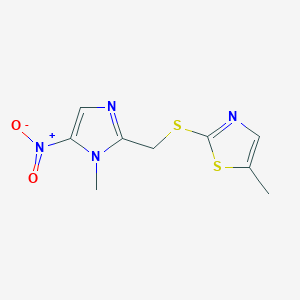 5-Methyl-2-{[(1-methyl-5-nitro-1H-imidazol-2-yl)methyl]sulfanyl}-1,3-thiazole