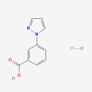 molecular formula C10H9ClN2O2 B1462850 3-(1H-Pyrazol-1-YL)benzoic acid hydrochloride CAS No. 1185294-94-3