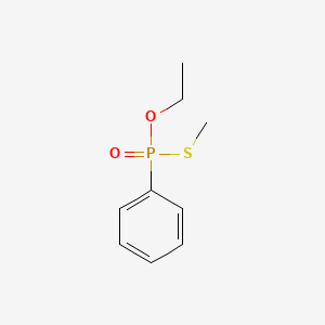 molecular formula C9H13O2PS B14628508 (Ethoxymethylsulfanylphosphoryl)benzene CAS No. 57557-79-6