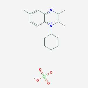 Quinoxalinium, 1-cyclohexyl-2,3,6-trimethyl-, perchlorate