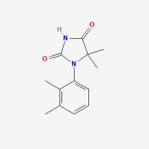 molecular formula C13H16N2O2 B14628526 1-(2,3-Dimethylphenyl)-5,5-dimethylimidazolidine-2,4-dione CAS No. 56947-52-5