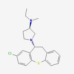 Dibenzo(b,f)thiepin, 10,11-dihydro-8-chloro-(R)-10-((R)-3'-methylethylaminopyrrolidino)-