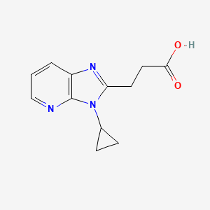 molecular formula C12H13N3O2 B1462854 3-(3-cyclopropyl-3H-imidazo[4,5-b]pyridin-2-yl)propanoic acid CAS No. 1031562-75-0