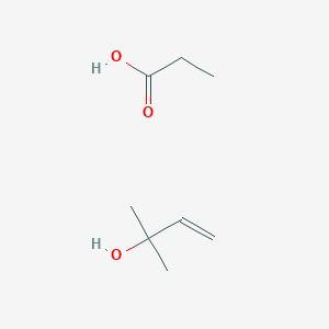 molecular formula C8H16O3 B14628591 2-Methylbut-3-en-2-ol;propanoic acid CAS No. 57907-37-6