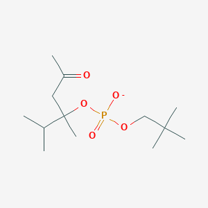 molecular formula C13H26O5P- B14628614 2,3-Dimethyl-5-oxohexan-3-yl 2,2-dimethylpropyl phosphate CAS No. 57204-55-4