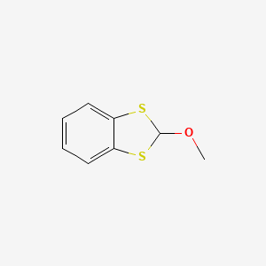 molecular formula C8H8OS2 B14628619 1,3-Benzodithiole, 2-methoxy- CAS No. 53301-48-7