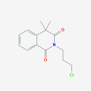 molecular formula C14H16ClNO2 B14628629 2-(3-Chloropropyl)-4,4-dimethylisoquinoline-1,3(2H,4H)-dione CAS No. 55982-96-2