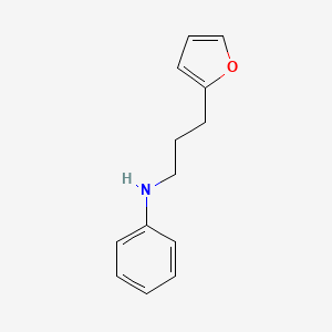 molecular formula C13H15NO B14628657 2-Furanpropanamine, N-phenyl- CAS No. 57696-75-0