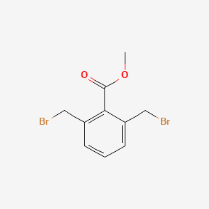 molecular formula C10H10Br2O2 B14628669 Benzoic acid, 2,6-bis(bromomethyl)-, methyl ester CAS No. 56263-51-5