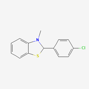 Benzothiazole, 2-(4-chlorophenyl)-2,3-dihydro-3-methyl-