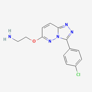molecular formula C13H12ClN5O B1462870 (2-{[3-(4-Chlorophenyl)[1,2,4]triazolo[4,3-b]pyridazin-6-yl]oxy}ethyl)amine CAS No. 1204296-51-4