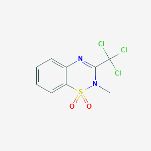 2-Methyl-3-(trichloromethyl)-1lambda~6~,2,4-benzothiadiazine-1,1(2H)-dione