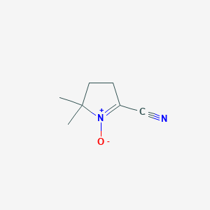 molecular formula C7H10N2O B14628713 2,2-Dimethyl-1-oxo-3,4-dihydro-2H-1lambda~5~-pyrrole-5-carbonitrile CAS No. 58134-13-7