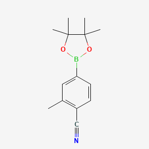 molecular formula C14H18BNO2 B1462873 2-甲基-4-(4,4,5,5-四甲基-1,3,2-二氧杂环戊硼烷-2-基)苯甲腈 CAS No. 775351-54-7