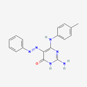 2-Amino-6-(4-methylanilino)-5-(2-phenylhydrazinylidene)pyrimidin-4(5H)-one