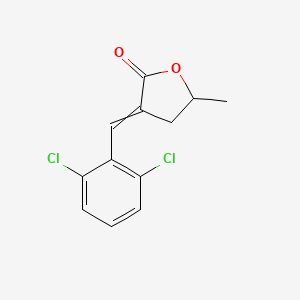 molecular formula C12H10Cl2O2 B14628747 3-[(2,6-Dichlorophenyl)methylidene]-5-methyloxolan-2-one CAS No. 57786-81-9