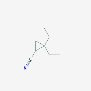 molecular formula C8H13N B14628756 2,2-Diethylcyclopropanecarbonitrile CAS No. 54418-05-2