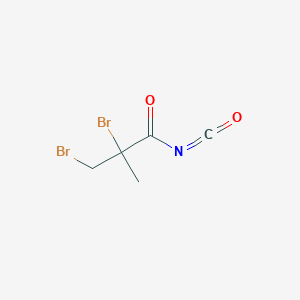 molecular formula C5H5Br2NO2 B14628773 2,3-Dibromo-2-methylpropanoyl isocyanate CAS No. 57322-90-4