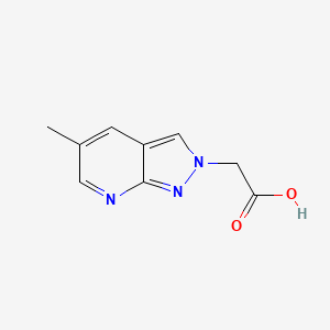 molecular formula C9H9N3O2 B1462878 (5-methyl-2H-pyrazolo[3,4-b]pyridin-2-yl)acetic acid CAS No. 1160246-26-3