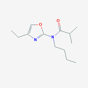 molecular formula C13H22N2O2 B14628789 N-Butyl-N-(4-ethyl-1,3-oxazol-2-YL)-2-methylpropanamide CAS No. 57068-60-7