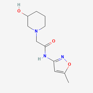 molecular formula C11H17N3O3 B1462880 2-(3-hydroxypiperidin-1-yl)-N-(5-methyl-1,2-oxazol-3-yl)acetamide CAS No. 1211303-08-0