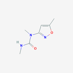 molecular formula C7H11N3O2 B14628854 N,N'-Dimethyl-N-(5-methyl-1,2-oxazol-3-yl)urea CAS No. 55807-90-4