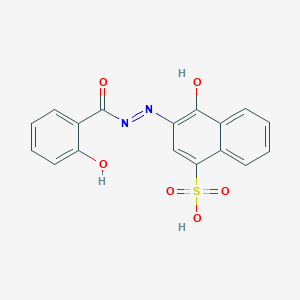 molecular formula C17H12N2O6S B14628859 3-[2-(2-Hydroxybenzoyl)hydrazinylidene]-4-oxo-3,4-dihydronaphthalene-1-sulfonic acid CAS No. 58014-83-8