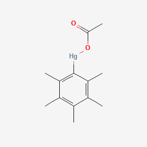 molecular formula C13H18HgO2 B14628867 Mercury, (acetyloxy)(pentamethylphenyl)- CAS No. 56457-41-1