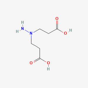 molecular formula C6H12N2O4 B14628873 3,3'-(Hydrazine-1,1-diyl)dipropanoic acid CAS No. 54685-82-4