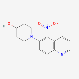 molecular formula C14H15N3O3 B1462888 1-(5-Nitroquinolin-6-YL)piperidin-4-OL CAS No. 1133115-89-5