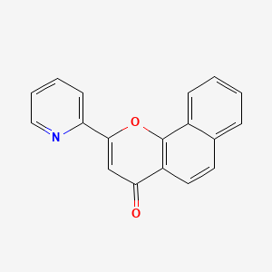 molecular formula C18H11NO2 B14628910 2-(Pyridin-2-yl)-4H-naphtho[1,2-b]pyran-4-one CAS No. 54197-90-9