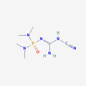 molecular formula C6H15N6OP B14628913 N''-[Bis(dimethylamino)phosphoryl]-N-cyanoguanidine CAS No. 57253-50-6