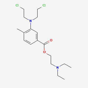 p-Toluic acid, 3-(bis(2-chloroethyl)amino)-, 2-(diethylamino)ethyl ester