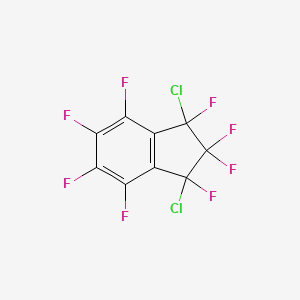 molecular formula C9Cl2F8 B14628946 1,3-Dichloro-1,2,2,3,4,5,6,7-octafluoro-2,3-dihydro-1H-indene CAS No. 54265-09-7