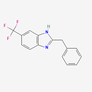 molecular formula C15H11F3N2 B14628962 1H-Benzimidazole, 2-(phenylmethyl)-5-(trifluoromethyl)- CAS No. 53464-40-7