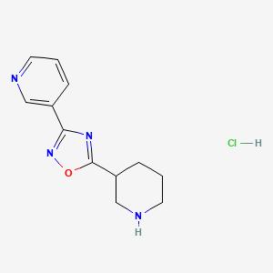 3-(5-Piperidin-3-yl-1,2,4-oxadiazol-3-yl)pyridine hydrochloride