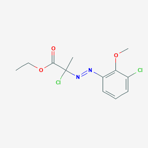 Ethyl 2-chloro-2-[(E)-(3-chloro-2-methoxyphenyl)diazenyl]propanoate