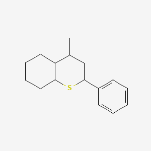 molecular formula C16H22S B14629042 4-Methyl-2-phenyloctahydro-2H-1-benzothiopyran CAS No. 57703-73-8