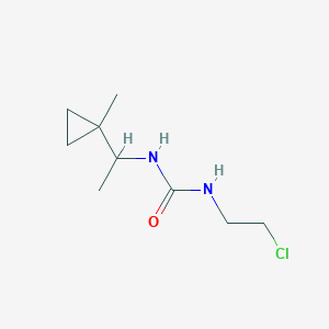 molecular formula C9H17ClN2O B14629056 N-(2-Chloroethyl)-N'-[1-(1-methylcyclopropyl)ethyl]urea CAS No. 54187-16-5