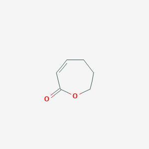 molecular formula C6H8O2 B14629064 2(5H)-Oxepinone, 6,7-dihydro- CAS No. 57205-07-9