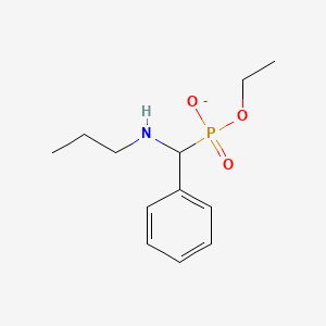 molecular formula C12H19NO3P- B14629078 Ethyl [phenyl(propylamino)methyl]phosphonate CAS No. 54978-99-3