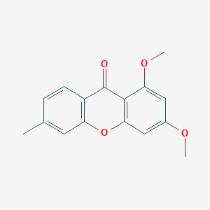 molecular formula C16H14O4 B14629079 1,3-Dimethoxy-6-methyl-9H-xanthen-9-one CAS No. 57615-53-9