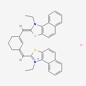 (2Z)-1-ethyl-2-[[(3Z)-3-[(1-ethylbenzo[e][1,3]benzothiazol-1-ium-2-yl)methylidene]cyclohexen-1-yl]methylidene]benzo[e][1,3]benzothiazole;iodide