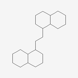 molecular formula C22H38 B14629108 Naphthalene, 1,1'-(1,2-ethanediyl)bis[decahydro- CAS No. 54934-69-9