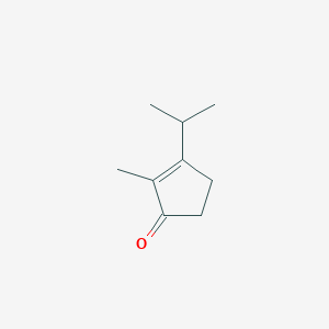 molecular formula C9H14O B14629113 2-Cyclopenten-1-one, 2-methyl-3-(1-methylethyl)- CAS No. 57374-41-1