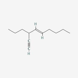 molecular formula C12H20 B14629128 5-Decene, 4-ethynyl-, (E)- CAS No. 55976-10-8