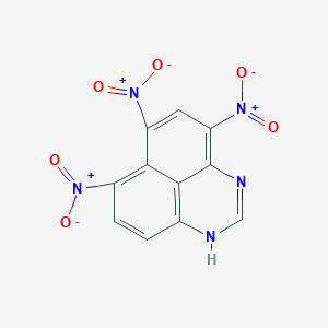 molecular formula C11H5N5O6 B14629133 4,6,7-trinitro-1H-perimidine CAS No. 56314-54-6